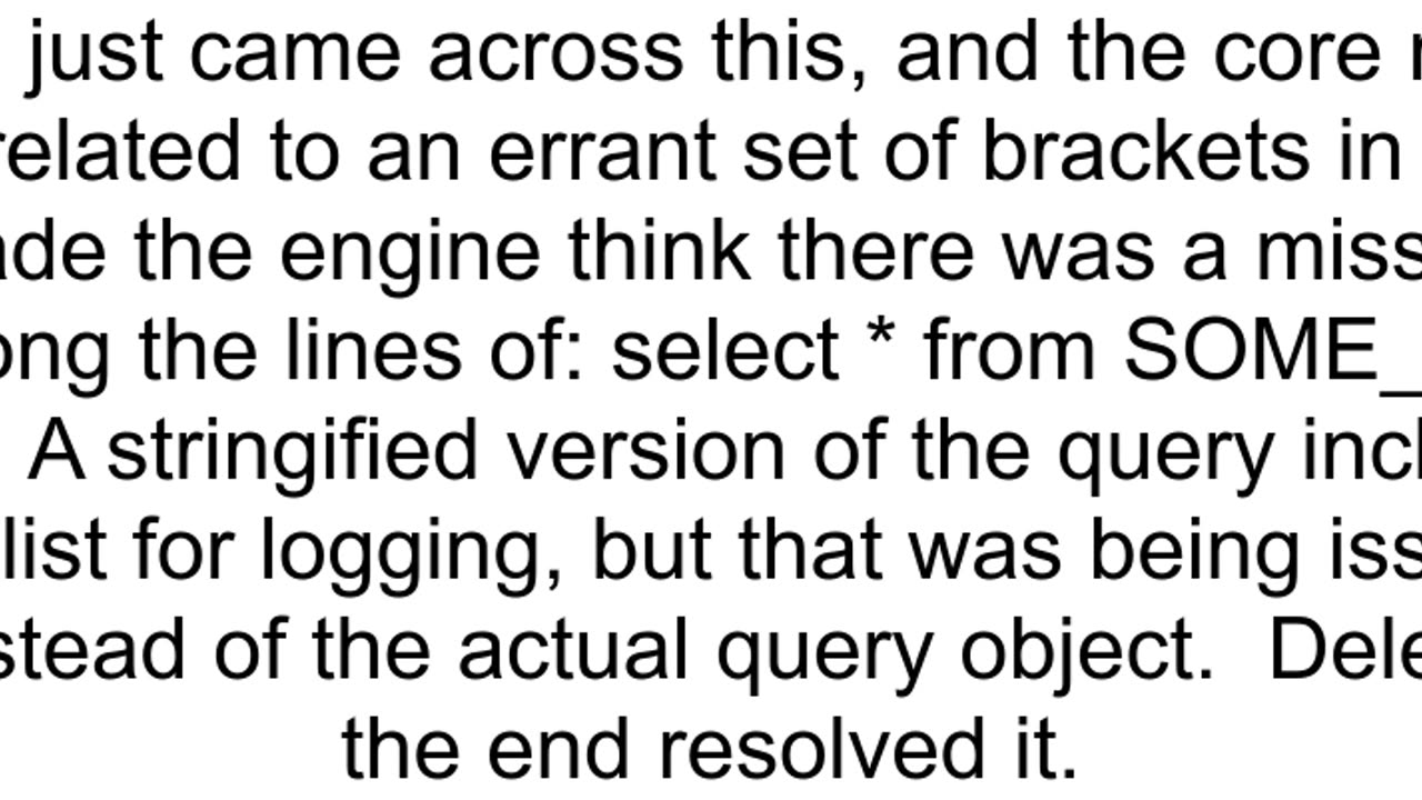 SQL Server query erroring with 39An object or column name is missing or empty39