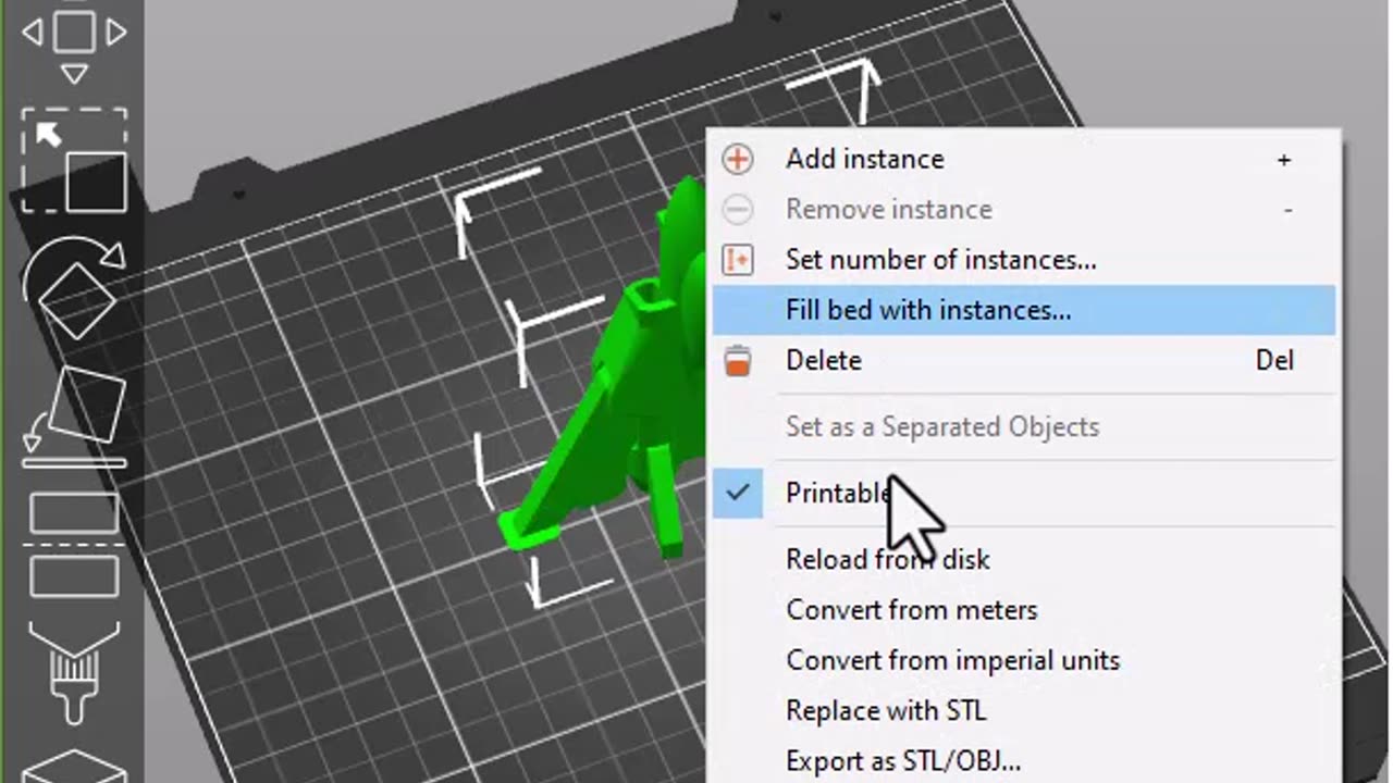 Prusa Slicer: Fill Bed