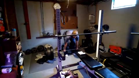 Attempting 455 lbs deadlift double overhand