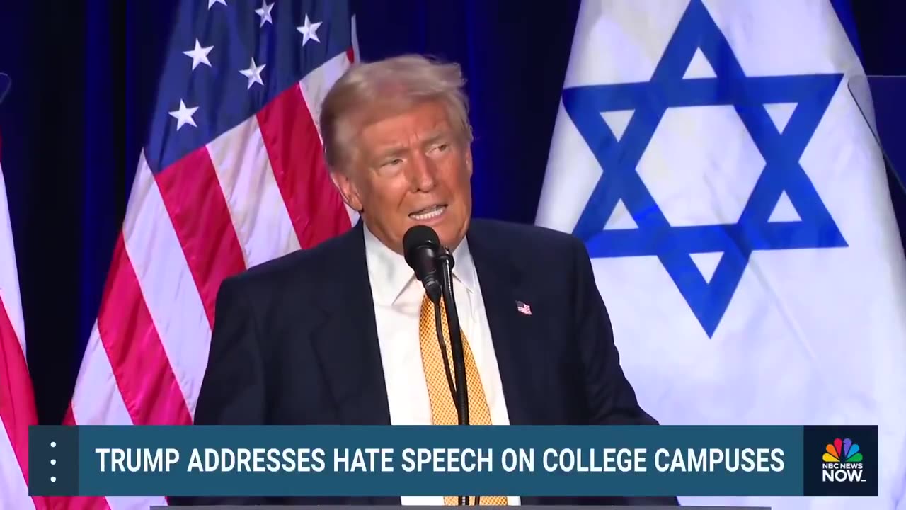 Trump defends genociding Israel?