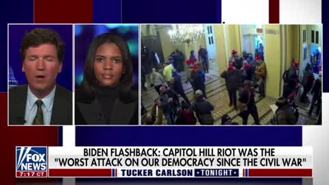 Candace Owens and Tucker Carlson discuss new footage from the Jan. 6 riot