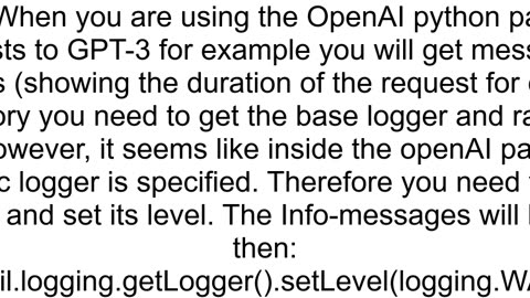 How to suppress OpenAI API warnings in Python