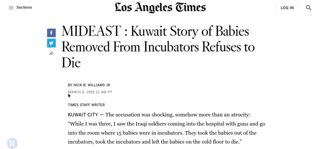 NWO Using the Same Script 32 Years Later (Kuwait to Kiev) Babies in Incubators: Ukraine Edition