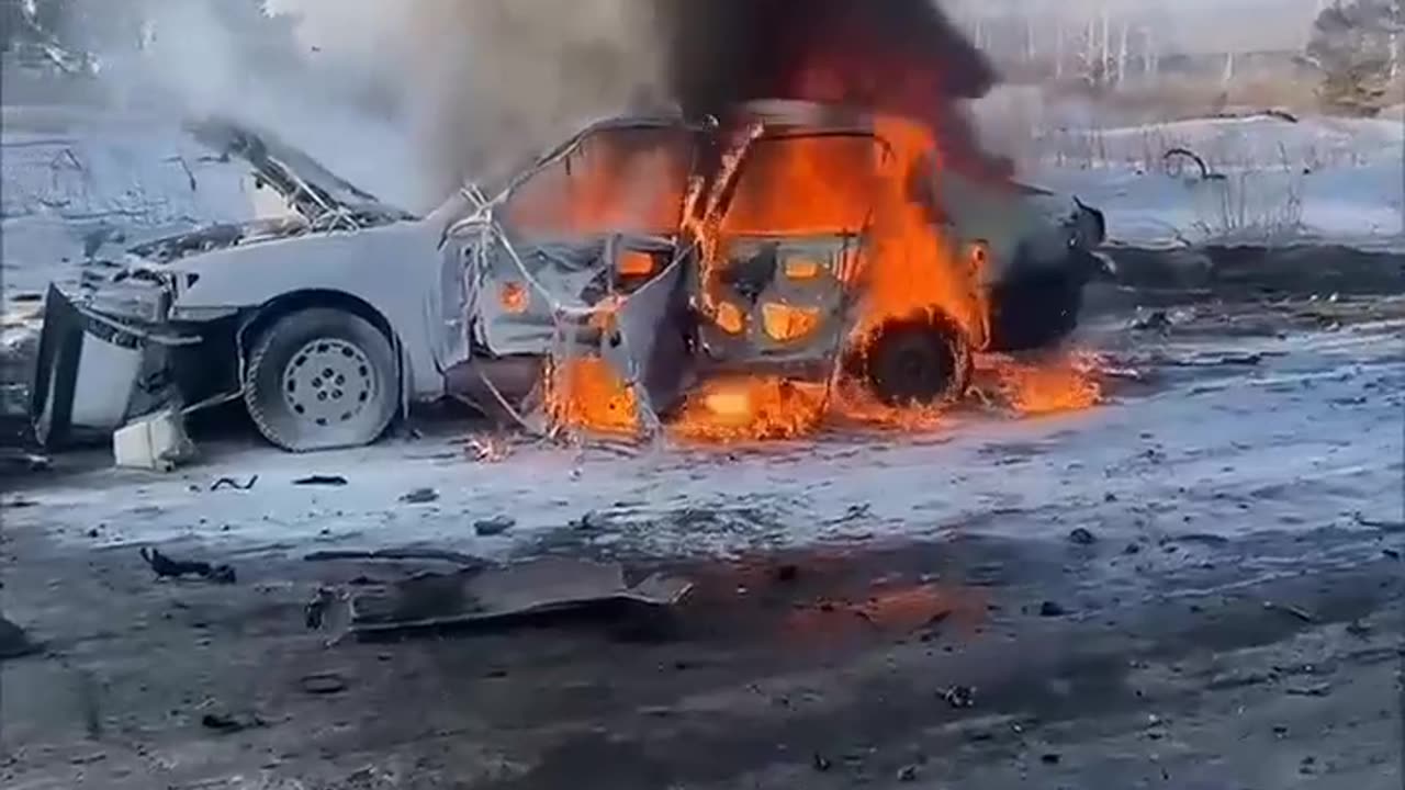 War Criminal Serhii Konkeev's Car Explodes(Krasnoyarsk, Russia)