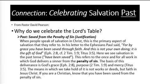 Sunday April 3, 2022 Deacon Sunday - Communion Prep - Deacon David Burress