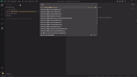 No "Shell Command" in the command palette in VSCode Windows 10