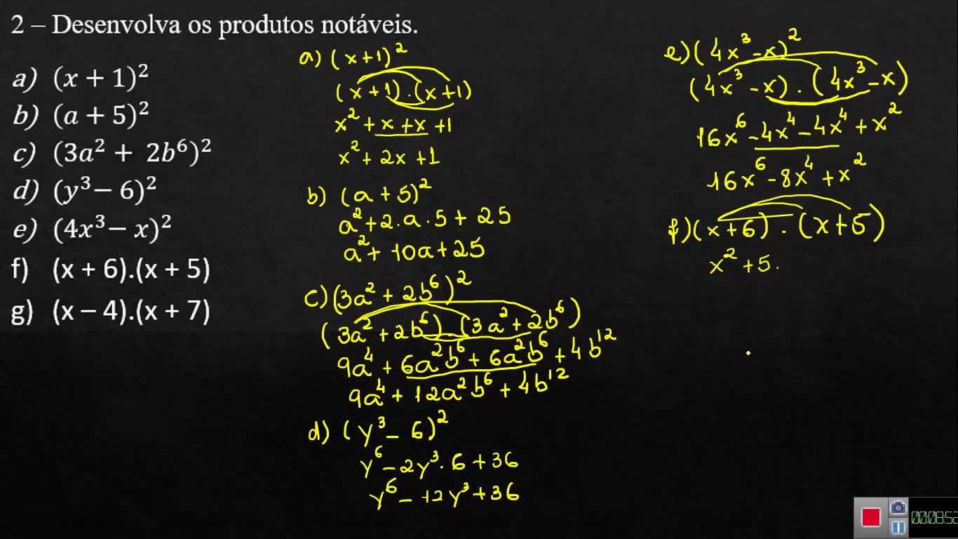 Cape - 8º Ano - Exercícios de revisão para a prova - Número 2.