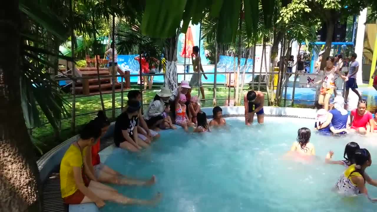 Babies prepare to go swimming