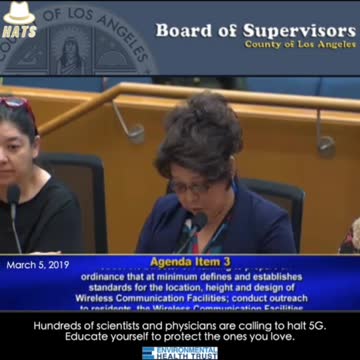 Community leader speaks out against the dangers to health of installing 5G cell towers around children