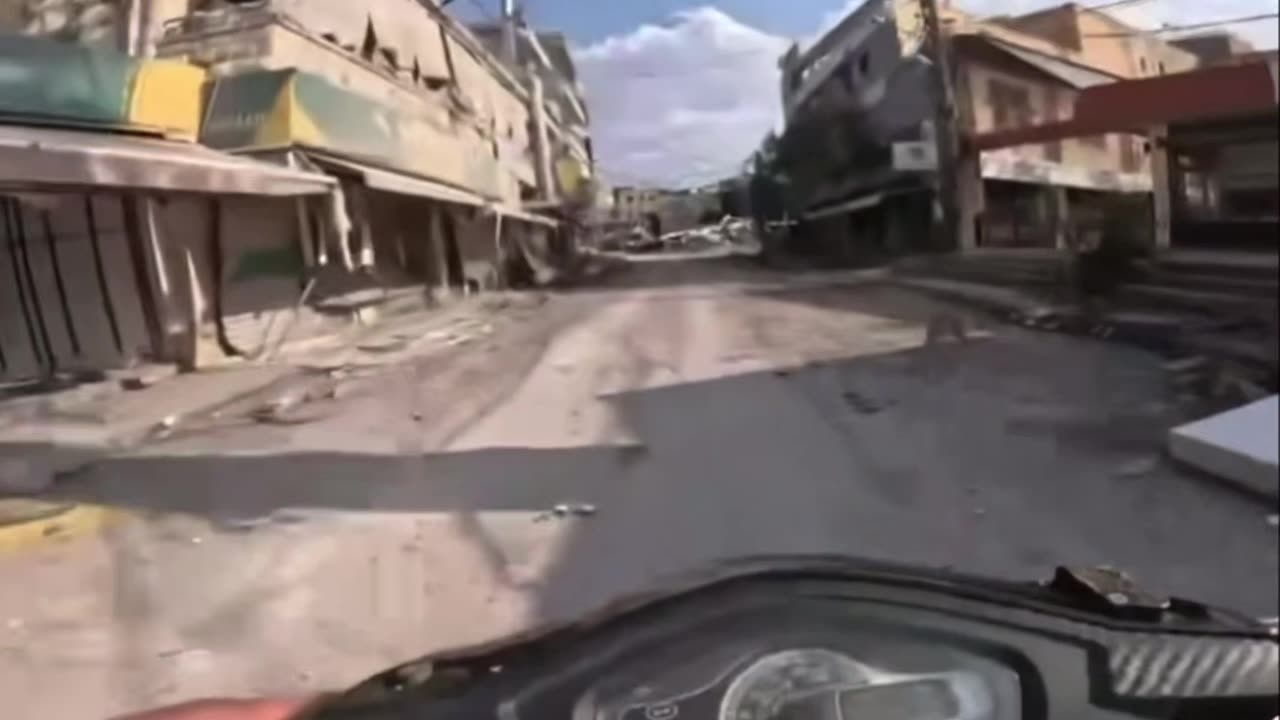 Massive destruction caused by Israeli forces in the city of Nabatieh, southern Lebanon