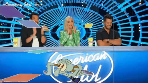 Squidward Is Playing With Tiles During An American Idol Audition 💫