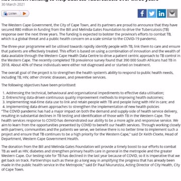 BILL GATES FUND DA POLITICAL PARTY IN SOUTH AFRICA