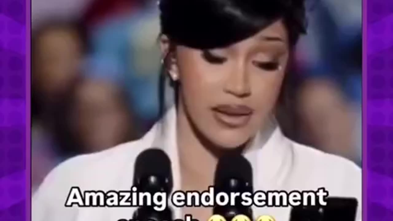 🤣 Amazing Endorsement Speech | Cardi B For Kamala Harris Parody