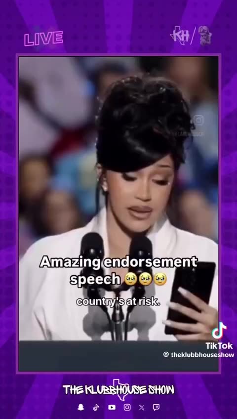 🤣 Amazing Endorsement Speech | Cardi B For Kamala Harris Parody