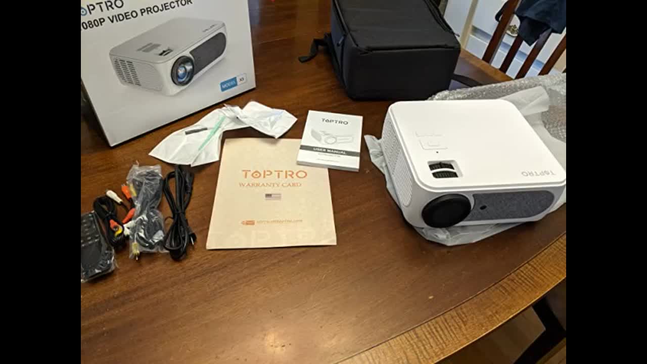 Review: Projector, TOPTRO 5G WiFi Bluetooth Projector 4K Supported, Native 1080P Projector 9800...