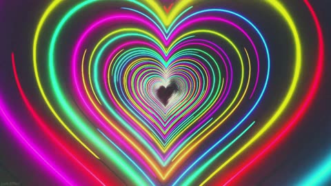 535. Colorful Heart 💗Heart Romantic Neon Video