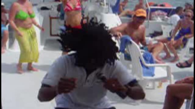 Dancing Man Loses His Wig On An Awning