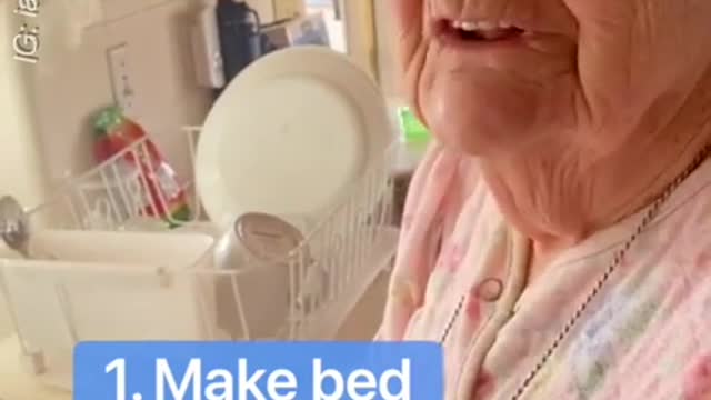 Sweet Granny Taking Great Care Of Her Grand Daughter