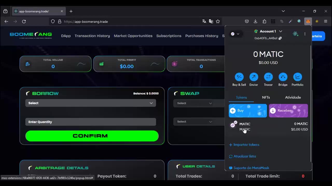 Boomerang - Apreseentação de Negócio - Ganhe 1% por minuto fazendo Arbitragem