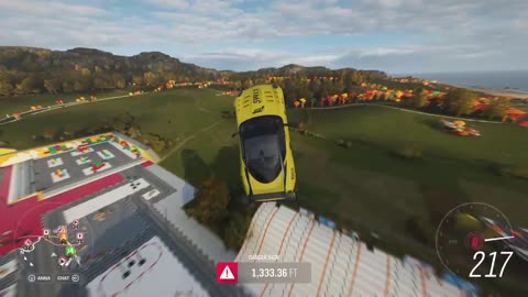 FH4 Stunt Park Overlook Danger Sign - Awesome Record