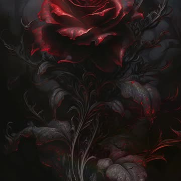 Dark Gothic Rose | Stone Rose | Gothic Art | Dark Art | Digital Art | AI Art #gothic #rose #dark