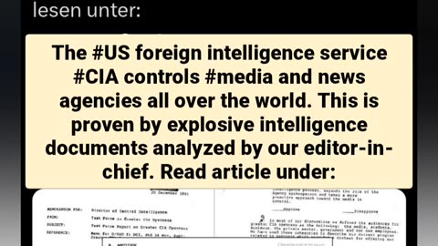 #CIA controls #media and news outlets around the world..."