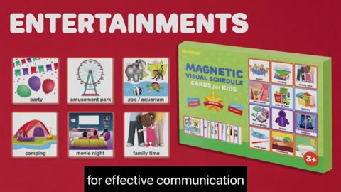 Autistic Daily Schedule Magnetic Cards for Kids by QUOKKA