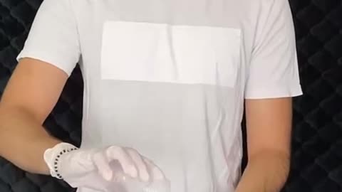 The water in the bottle changes colour