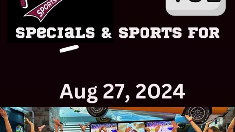 T-Backs Sports Bar and Grill Sports Schedule and free beer/soda for Tuesday Aug 27, 2024