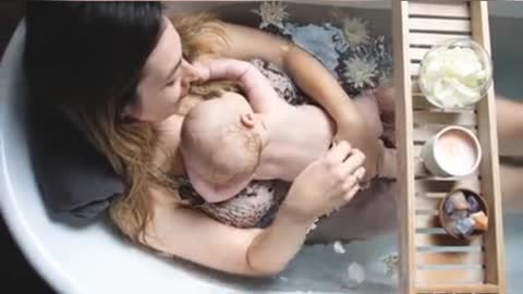 Baby with mom