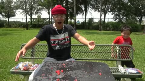 Watermelon vs 500 Rubber Bands!!