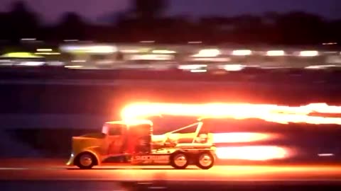 Rocket powered transport truck reaches 330MPH