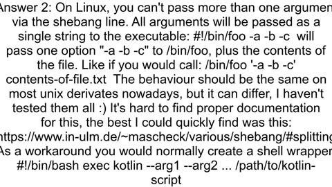 shebang under linux does not split arguments