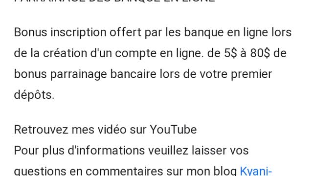 Gagnez 10$ avec les banques en ligne gratuitement