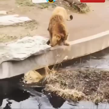 New Two Lion animal Funny Video@😂#Short​ & #Shorts​