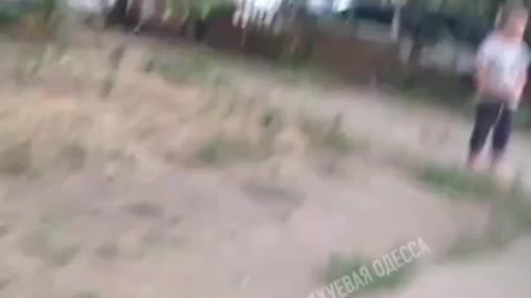 Ukrainian soldier bullies small children