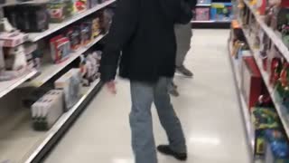 Lightsaber fight at Target