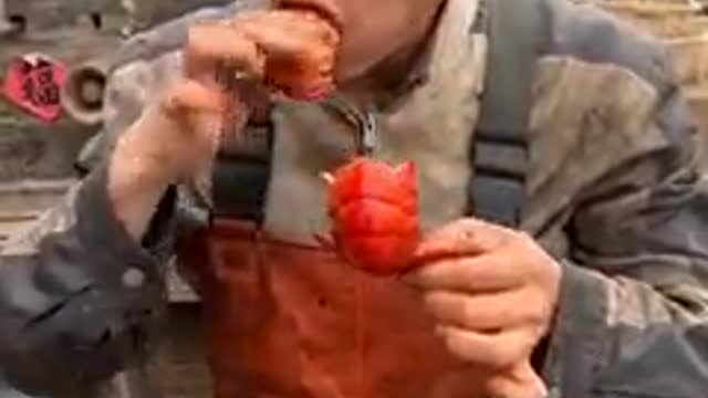 Chinese sea food eating