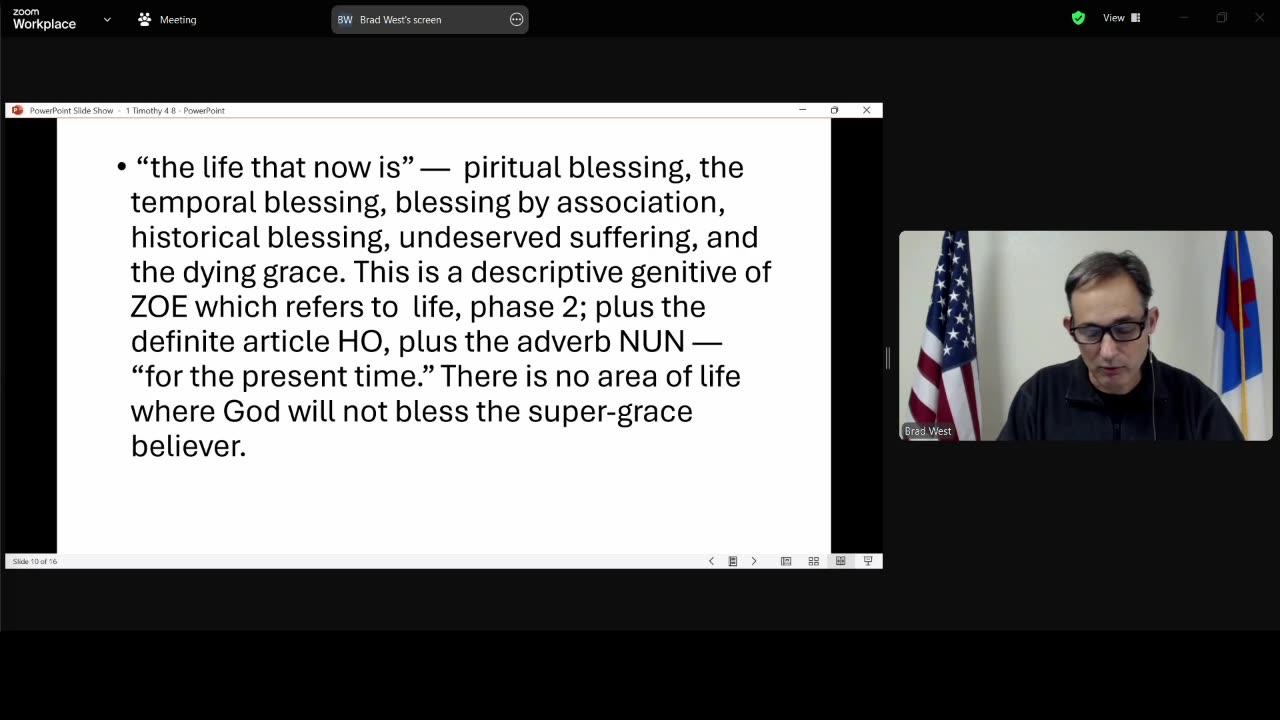 1 Timothy 4:8 Spiritual Exercise, Pastor Brad West, 04 DEC 2024