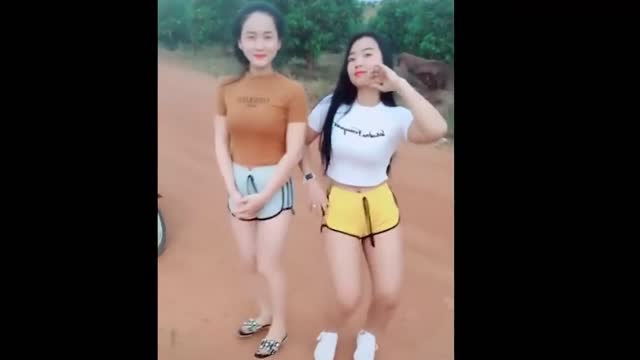 Beautiful girls dancing so attractive