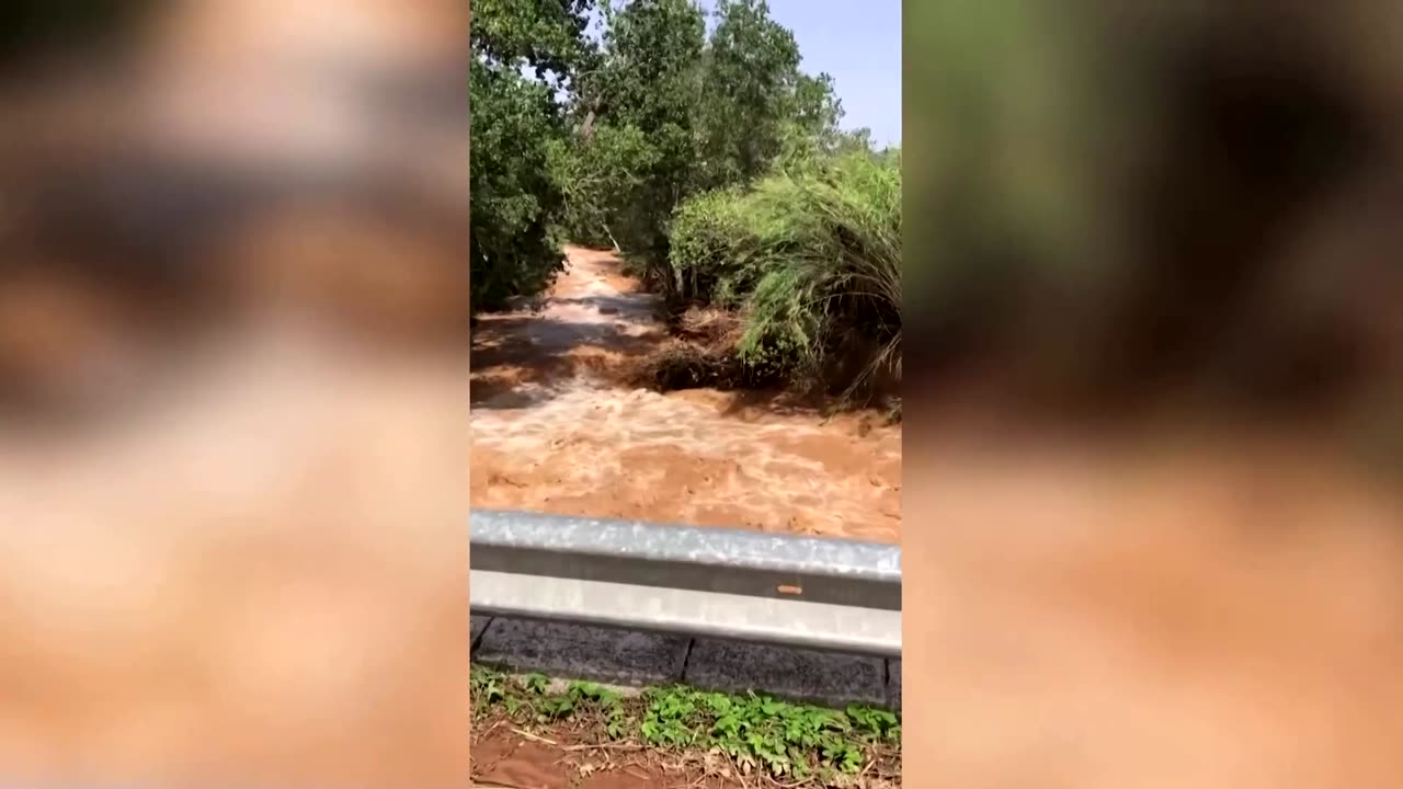 Torrential rain destroys crop fields in Spain