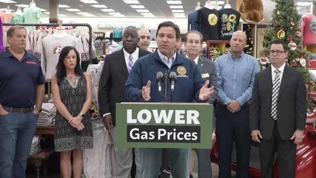 Gov Ron DeSantis Proposes Gas Tax Relief to Save Floridians More than $1 Billion in Daytona Beach