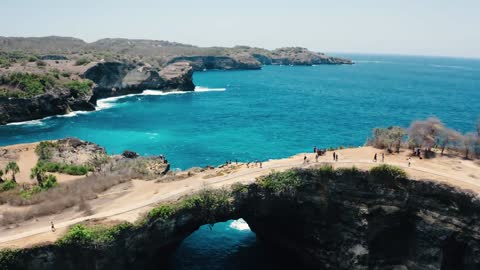 Mesmerizing Drone footage of sea shore