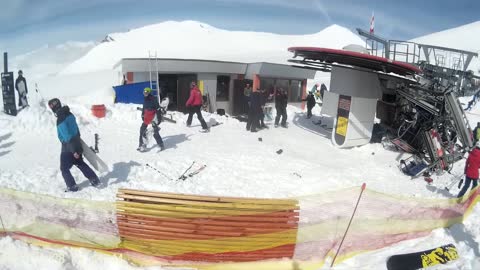 Out Of Control Chairlift In Gudauri