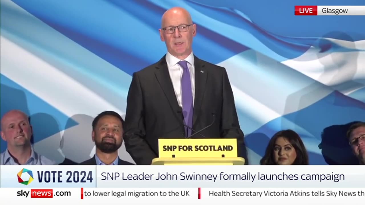 SNP's John Swinney launches campaign with attacks on Tories Labour General Election 2024 Sky News