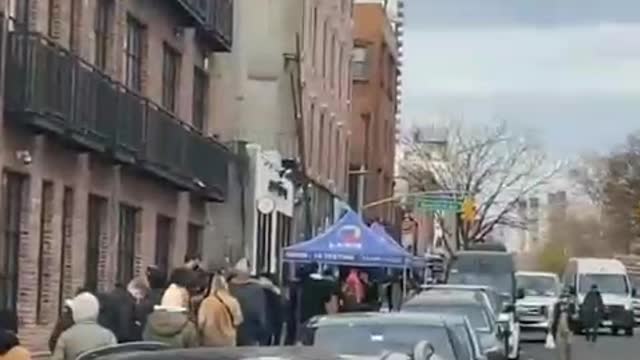COVID-19 testing sites in New York City are experiencing long lines as the Omicron variant spreads