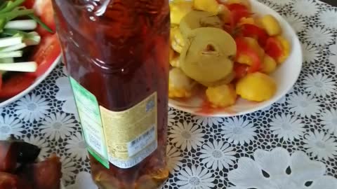 Delicious cognac for dinner.