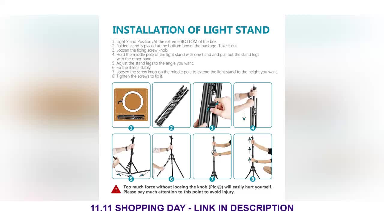 Neewer LED Ring Light Kit 18 Inch Ring Lamp Photo Light Ring for YouTube Makeup Studio Photography