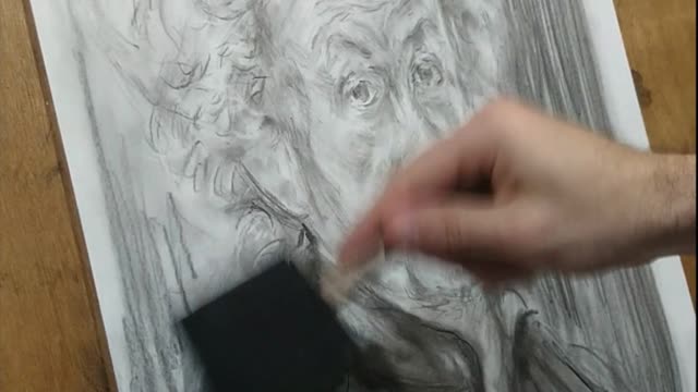 Estudo de Autorretrato de Rembrandt.