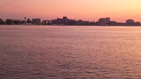 Relaxing morning on the Detroit river